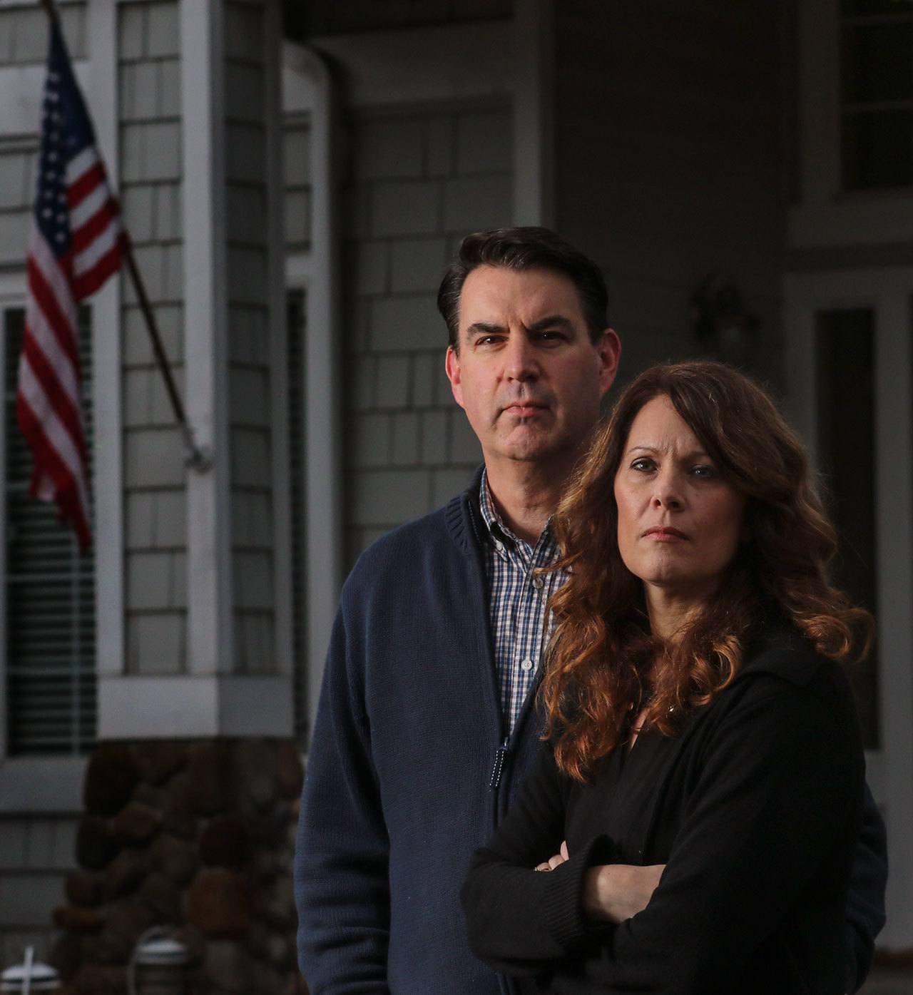 Darren and Cheryl Carlson, homeowners in Snohomish, never knew they were inside the Sound Transit taxation area until receiving a notice last month that their taxes were going up. (Kevin Clark / The Herald)