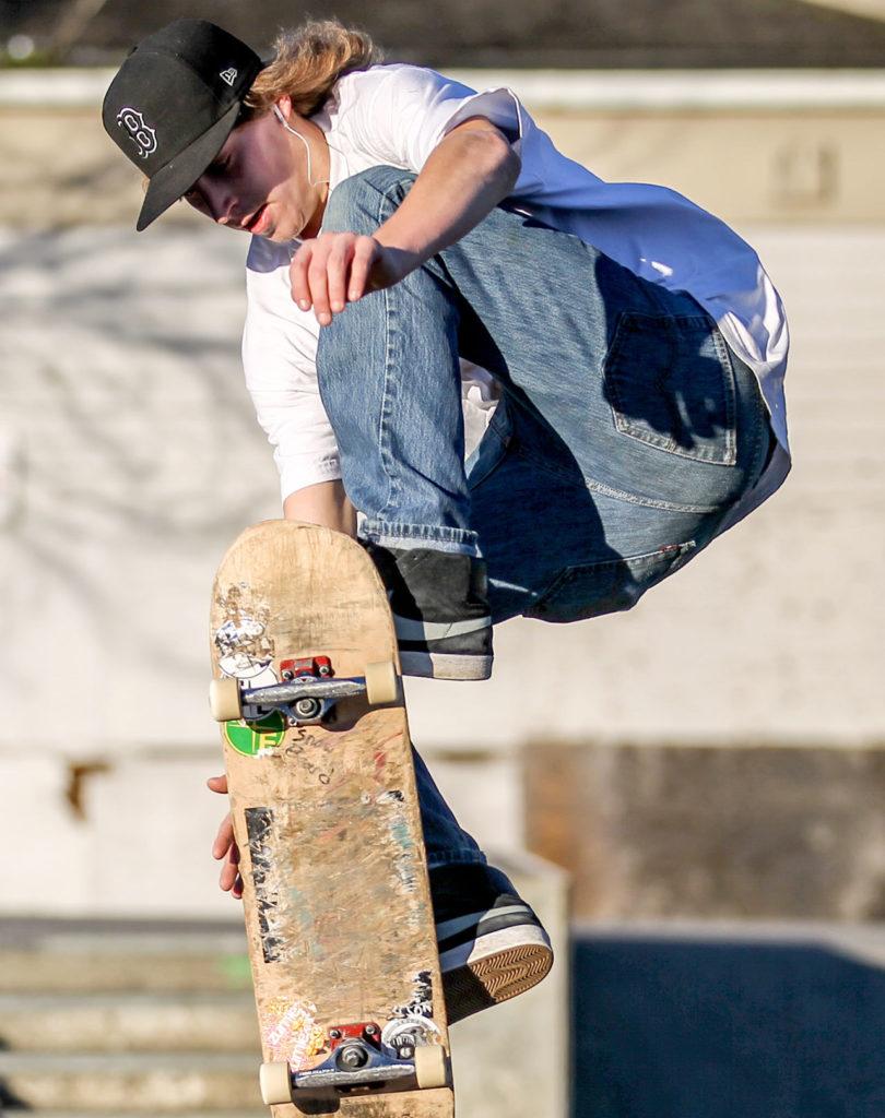 The skate park is located in the unofficially named Averill Youth Complex, one of the pieces of land for which Snohomish is seeking residents’ input into names. (Kevin Clark / The Herald)
