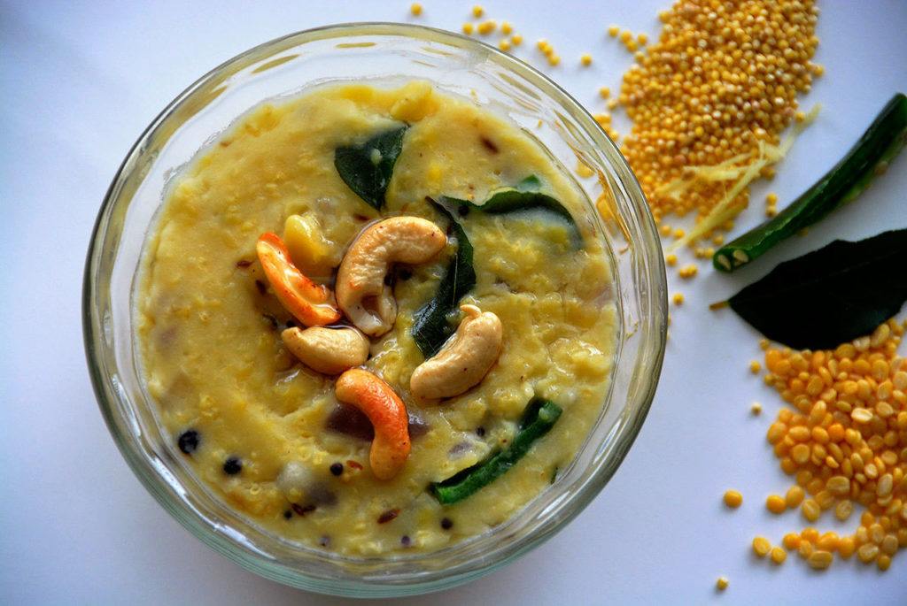 Reshma Seetharam
While pongal is typically a mellow porridge, millet pongal combines wholesome millets, lentils, whole peppercorns and other spices for more complex flavors.
