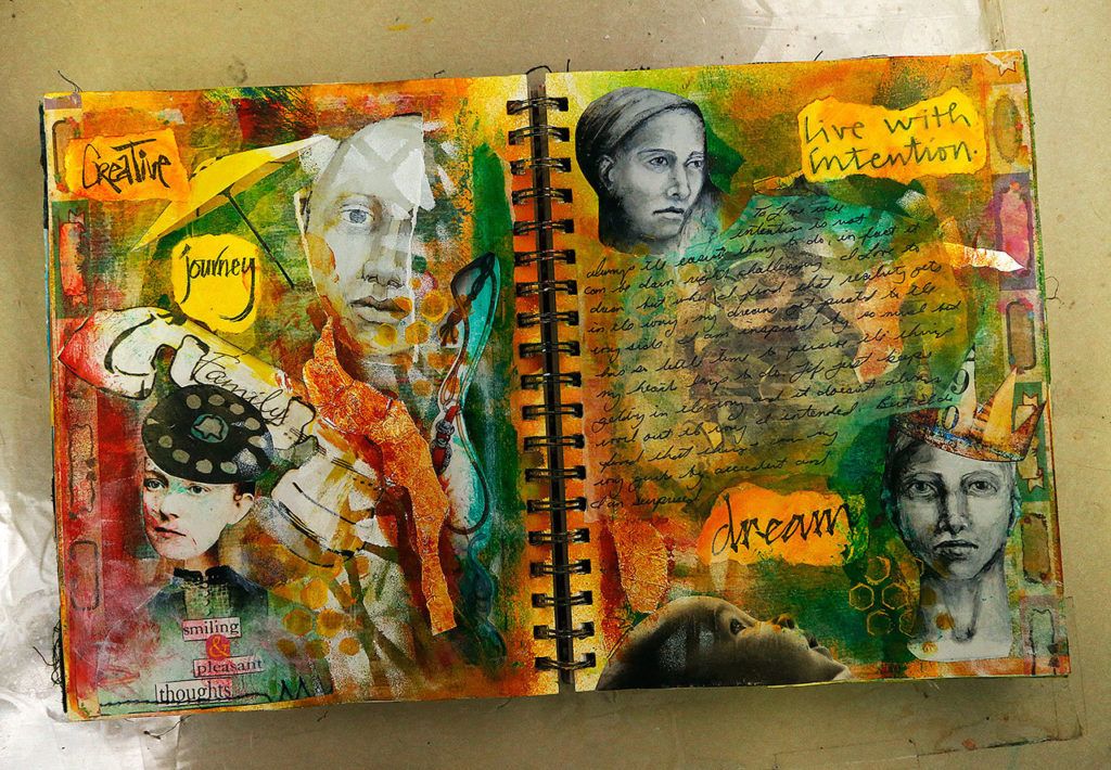 An example of visual journaling created by Karen Dawn
