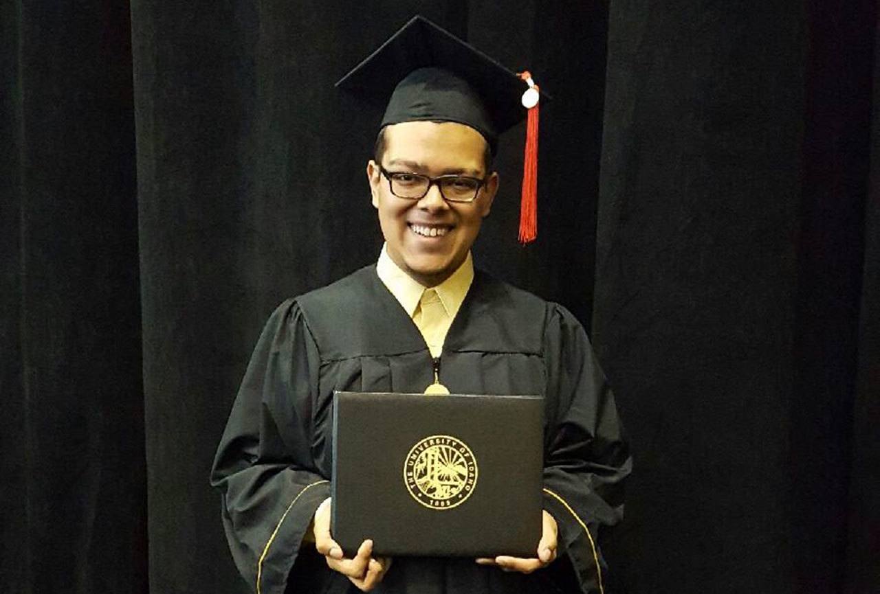 Luis Torres, who has Asperger’s syndrome, graduated from the University of Idaho in December.