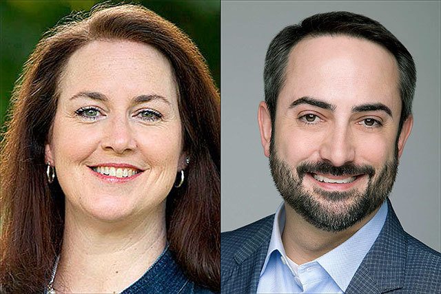 Shelly Kloba (right) and Guy Palumbo