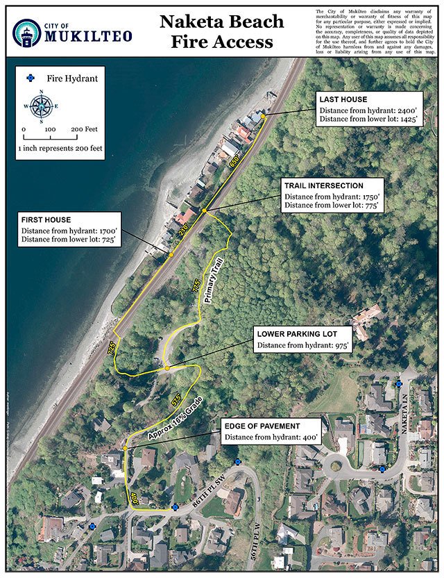 Mukilteo Fire won’t drive trucks to some Naketa Beach homes