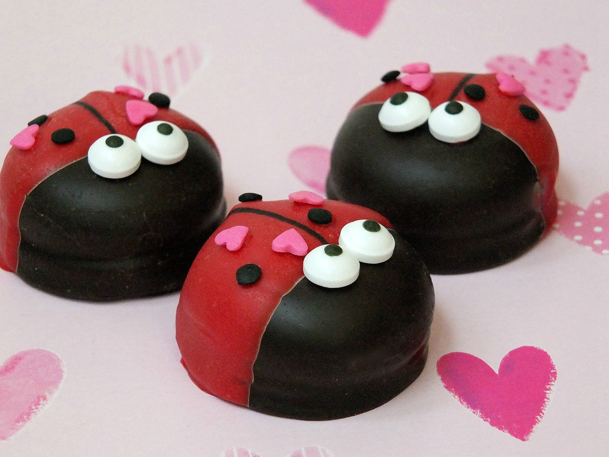 Love Bug Cookies are made with chocolate-covered marshmallow cookies. (Norene Cox photo)