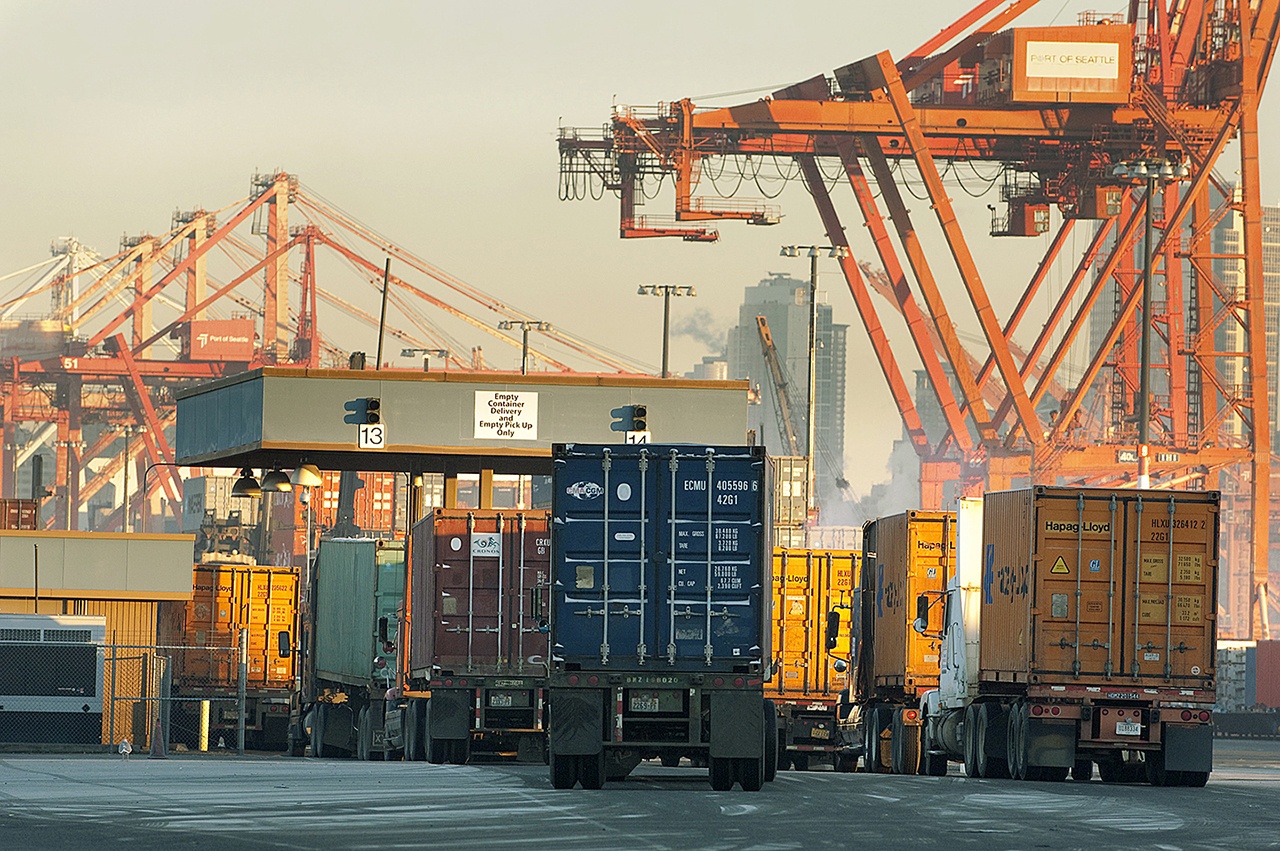 2011 photo of Port of Seattle truck gate on Harbor Island (Don Wilson/Port of Seattle)