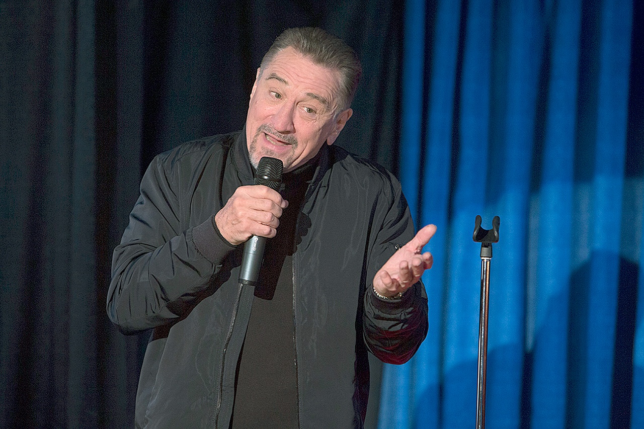 Robert De Niro tries his hand at making people laugh in “The Comedian.” (Alison Cohen Rosa/Sony Pictures Classics via AP)