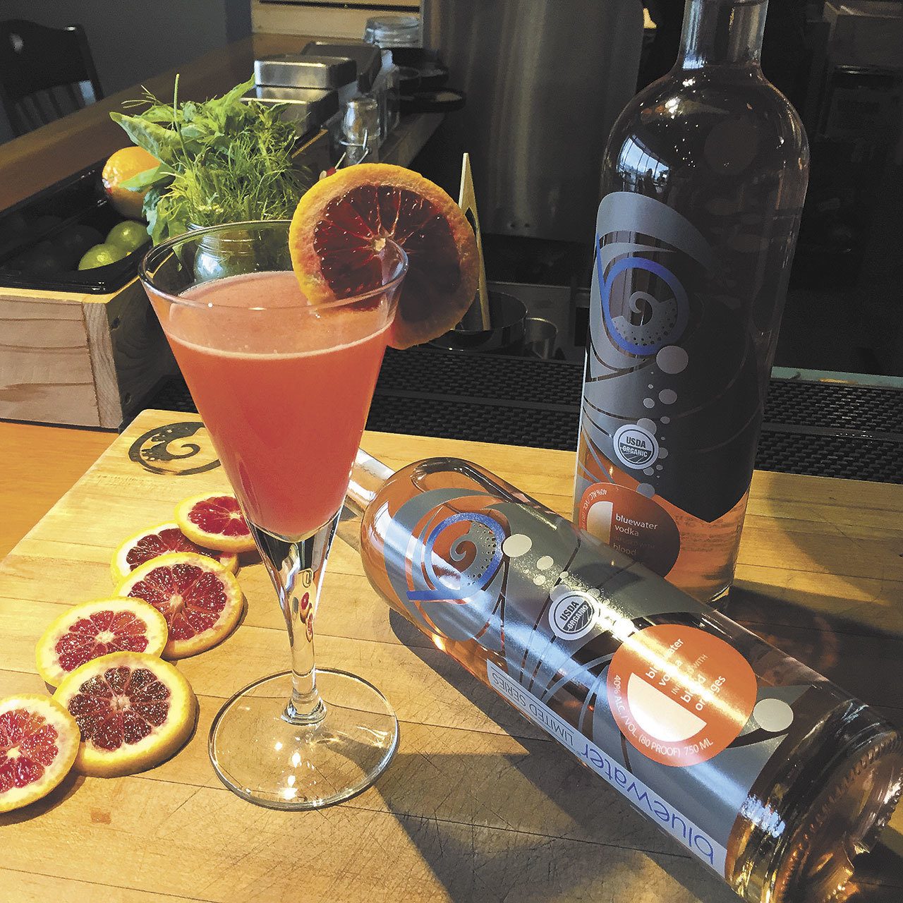 The Winter Sun is a great use of Bluewater Distillery’s Blood Orange Vodka. (Submitted photo)