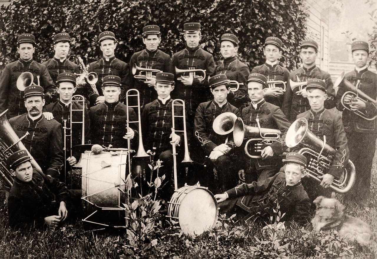 The earliest photograph in the exhibit, which opens Saturday at the Edmonds Historical Museum, is that of a city band from 1910. (Photo courtesy Edmonds Historical Museum)