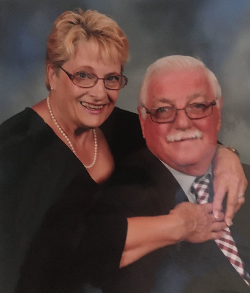Lynda Winsor (left) and her husband of 51 years, John, became Silvertips season-ticket holders in 2004. (Photo courtesy of Lynda Winsor)
