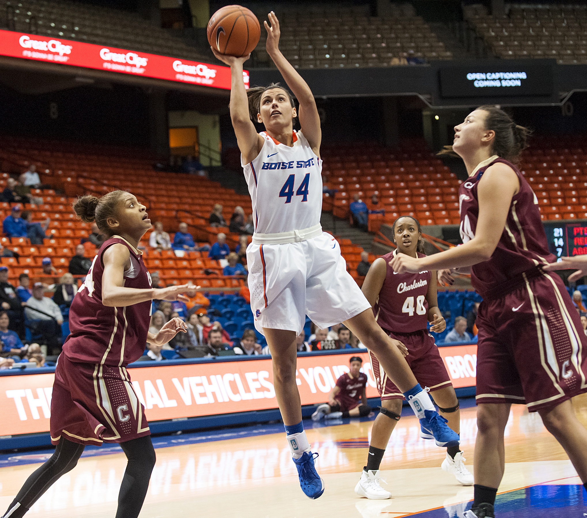 Lake Stevens graduate Brooke Pahukoa is the Boise State women’s basketball team’s leading scorer this season at 12.5 points per game. (Jessica Vergas / Boise State Photo Services)