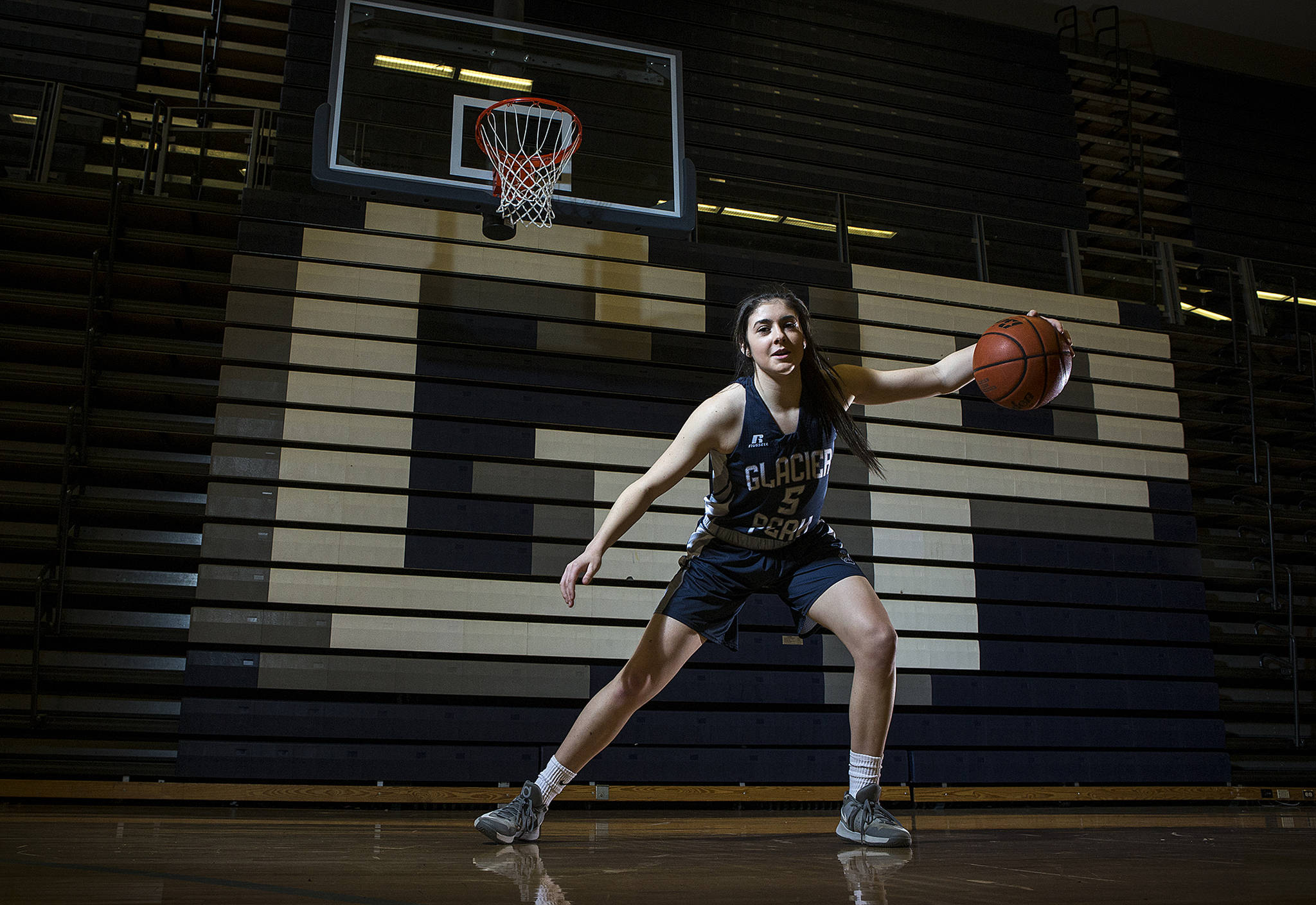 Glacier Peak senior Samantha Fatkin is The Herald’s All-Area Girls Basketball Player of the Year. (Ian Terry / The Herald)