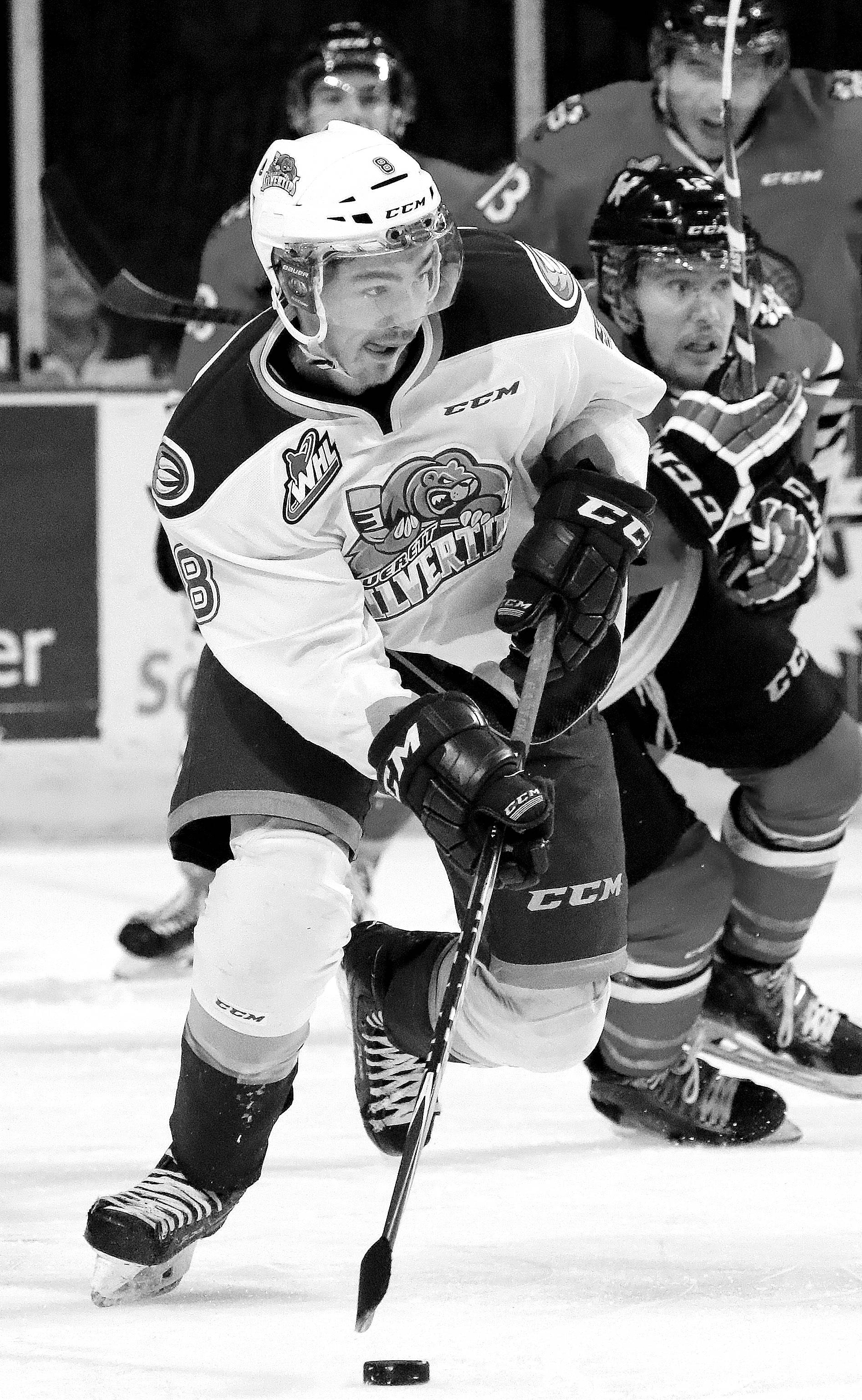 Kevin Clark / The Herald                                Patrick Bajkov was the Everett Silvertips’ leading scorer during the regular season with 78 points (29 goals and 49 assists).