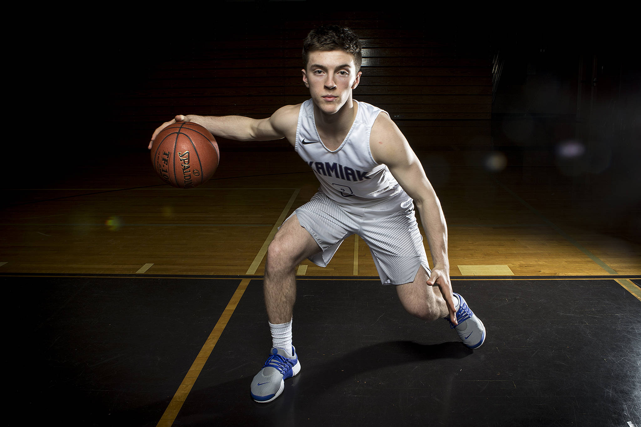 Kamiak junior Carson Tuttle is The Herald’s 2017 Boys Basketball Player of the Year. (Ian Terry / The Herald)