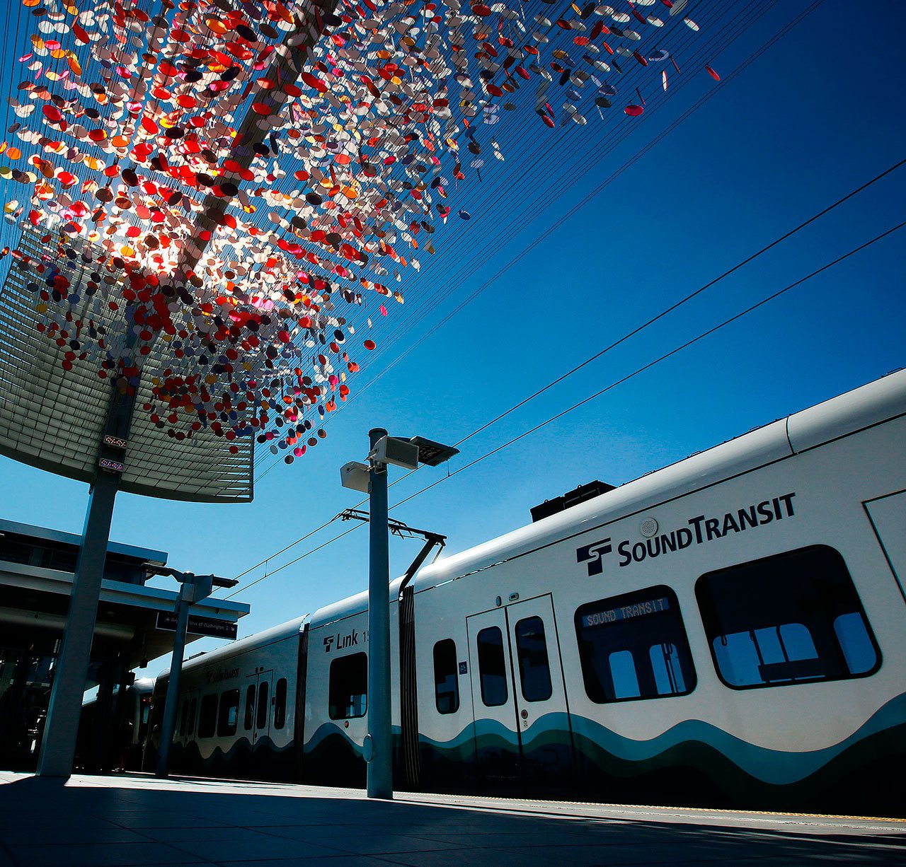 The new Angle Lake station of Sound Transit’s Link light rail. Voter approval of the Sound Transit 3 tax package means more stations throughout King, Pierce and Snohomish counties in the decade to come. But sticker shock has hit people, and some state legislators are using the discontent. (Ian Terry / The Herald)