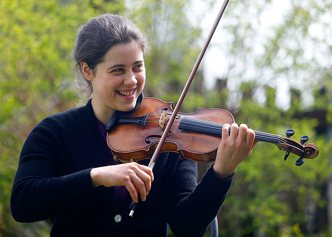 Mark Mulligan / Herald File Sarah Hall of Oso will perform the Bruch Violin Concerto with Skagit Symphony March 18 at McIntyre Hall in Mount Vernon.