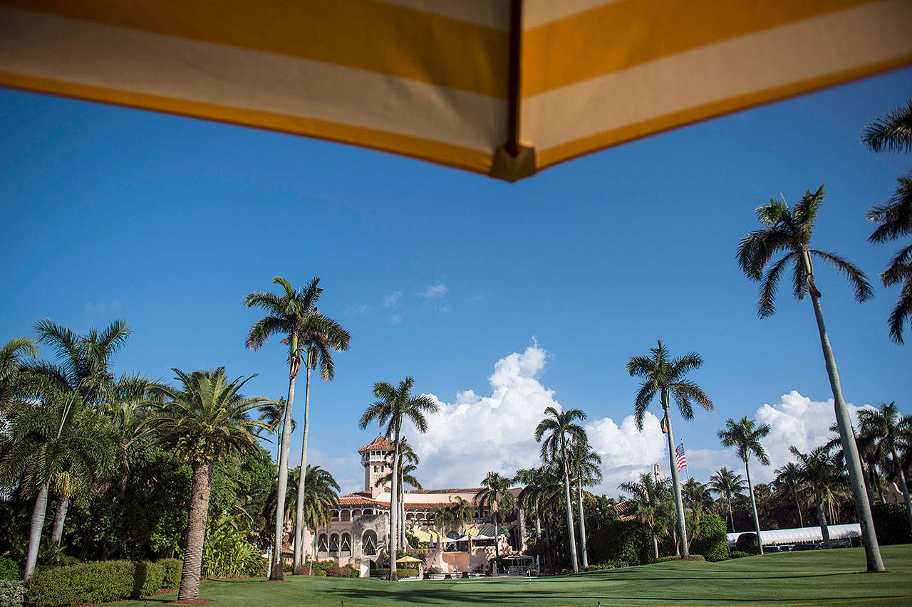The Mar-a-Lago club, which President Trump has dubbed the “Southern White House.” (Jabin Botsford / The Washington Post)