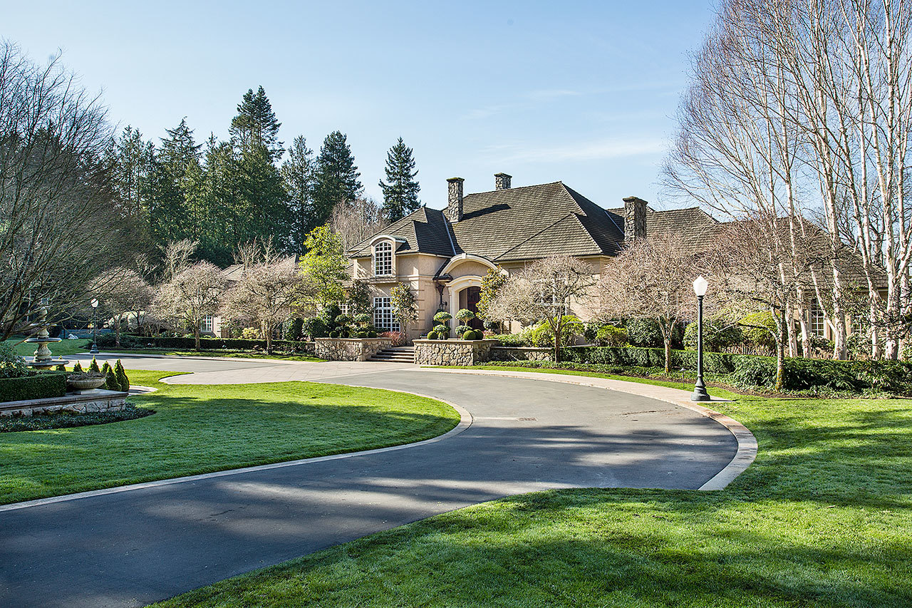 It’s a take-your-breath-away moment pulling into the circular driveway of the most expensive home sold in Snohomish County in 2016. (Contributed photo)