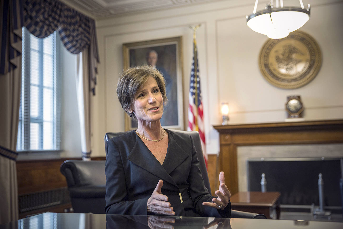 Then-Deputy Attorney General Sally Yates is pictured at the Justice Department in 2015. (Evelyn Hockstein for The Washington Post)