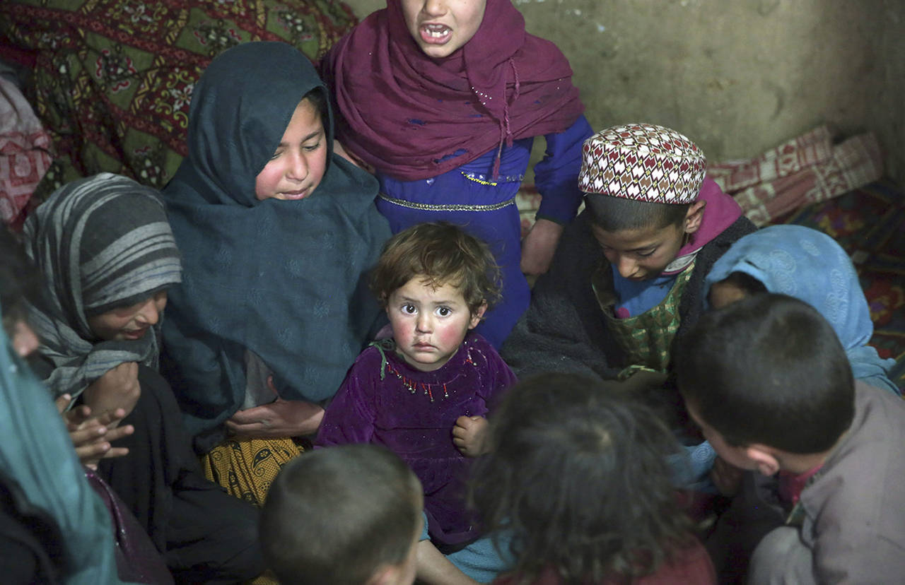 In this March 19 photo, children play in their home in Kabul, Afghanistan. (AP Photos/Massoud Hossaini)