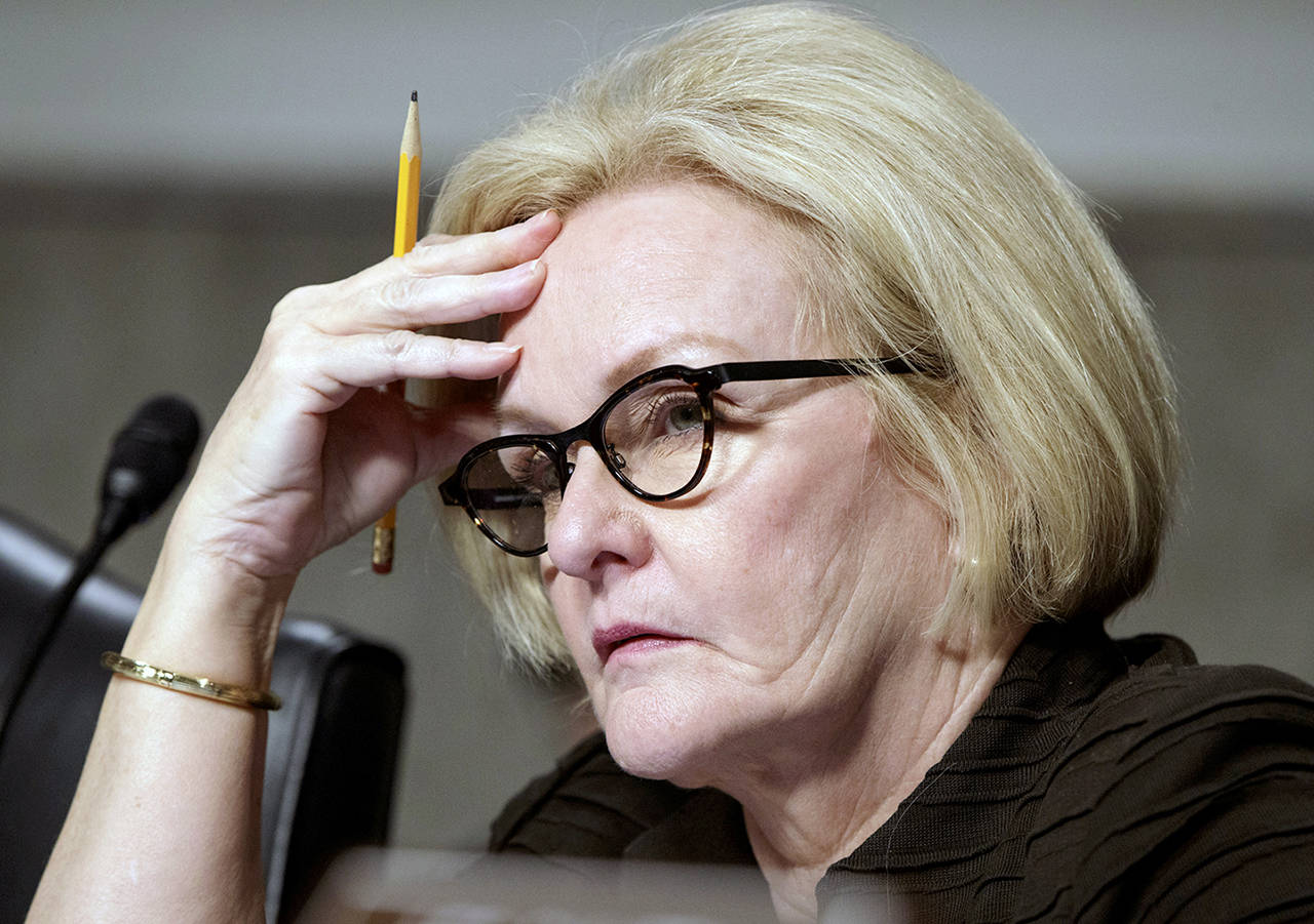 In this March 14 photo, Sen. Claire McCaskill, D-Mo. listens on Capitol Hill in Washington. (AP Photo/J. Scott Applewhite, File)