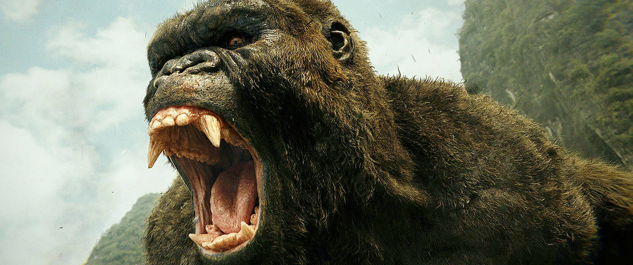 King Kong is bigger and more fierce in “Kong: Skull Island.” (Warner Bros. Pictures via AP)