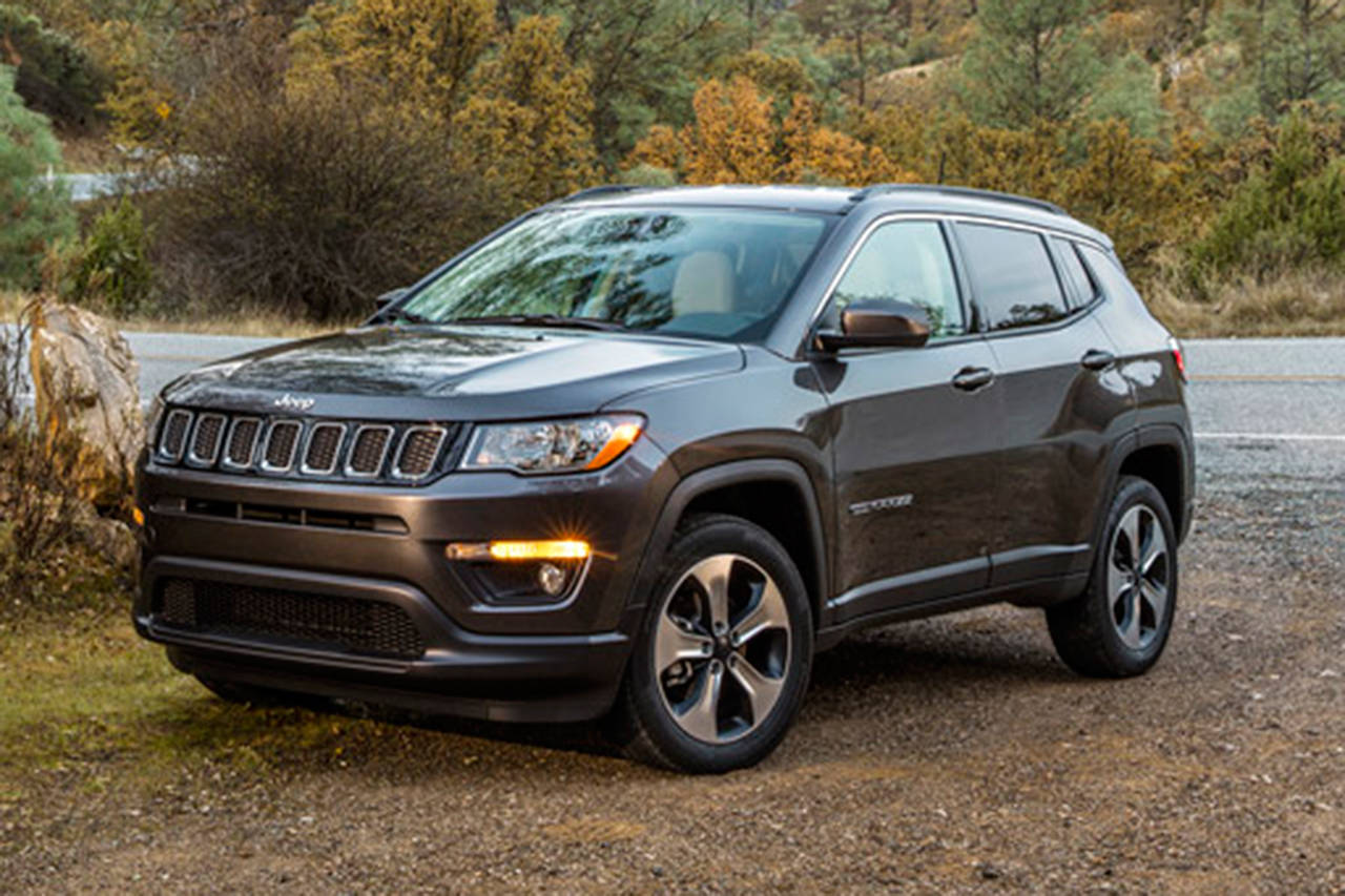 The all-new 2017 Jeep Compass compact crossover looks like a smaller version of the company’s flagship Grand Cherokee. (Manufacturer photo)