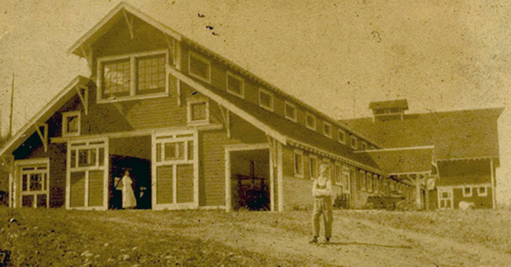 The Kristoferson barn on Camano Island was built in 1914 from Douglas fir milled on site. (Camano Historic Sites Group)
