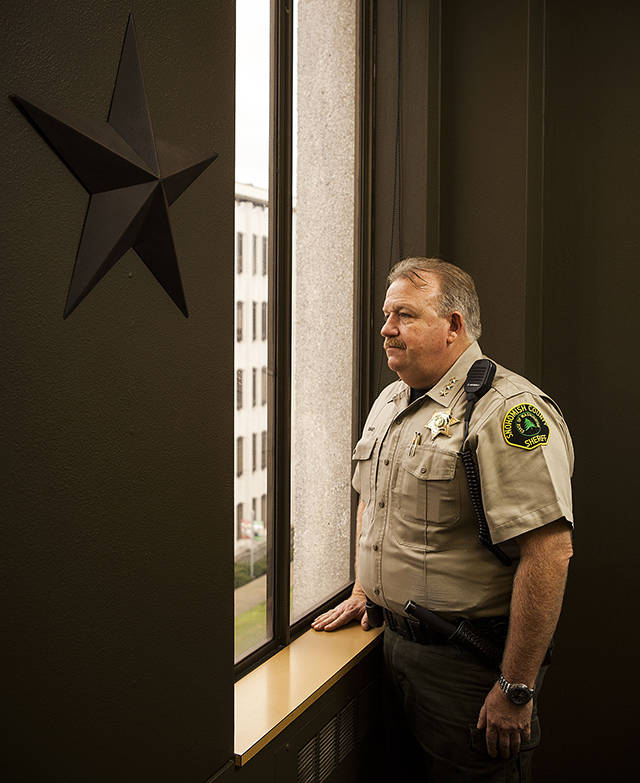 This 2015 photo shows Snohomish County Sheriff Ty Trenary at the county’s jail. (Ian Terry / The Herald)