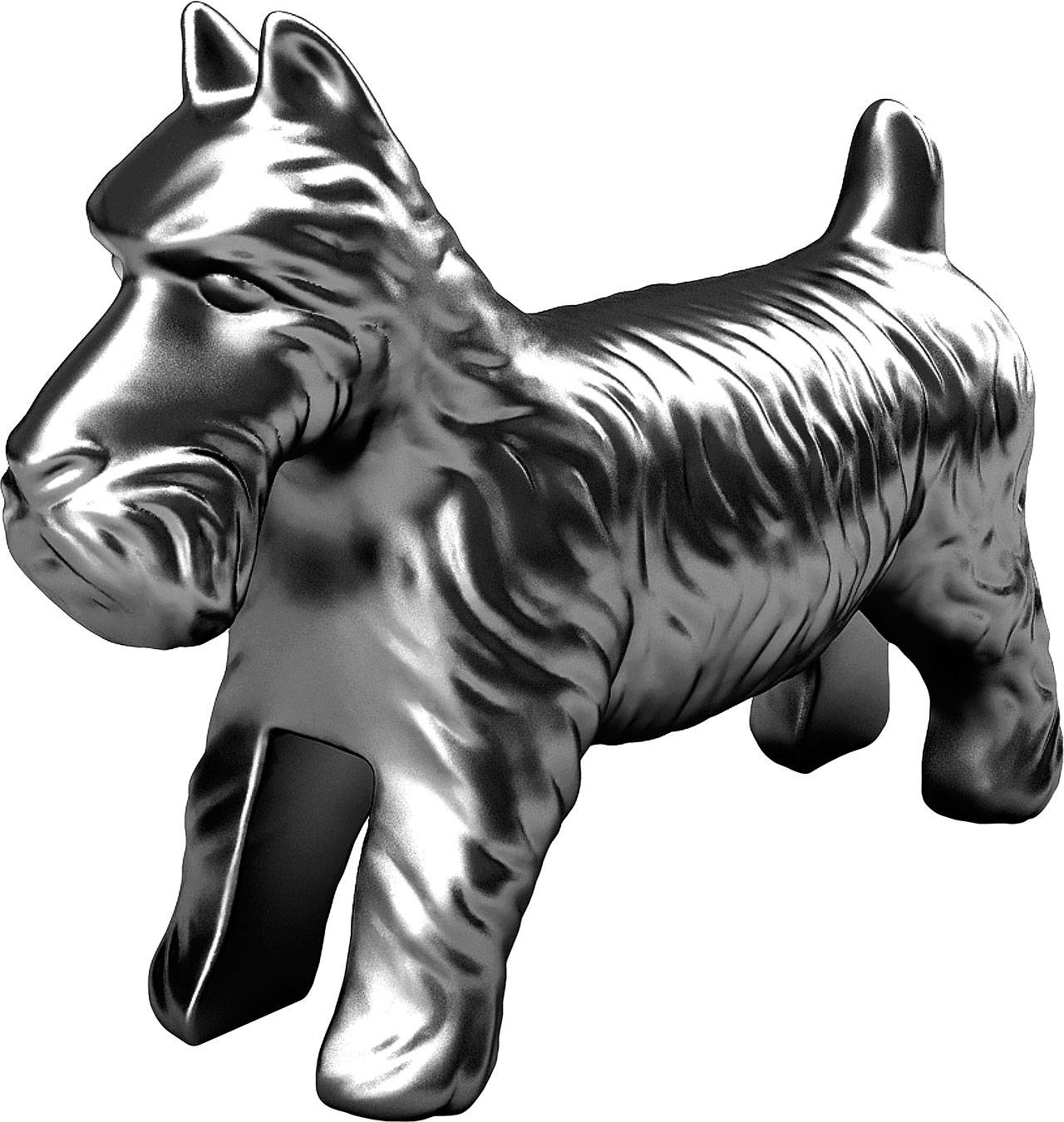 The Scottie dog, which has been part of the game since the 1950s, received the most votes in the contest. (Hasbro)