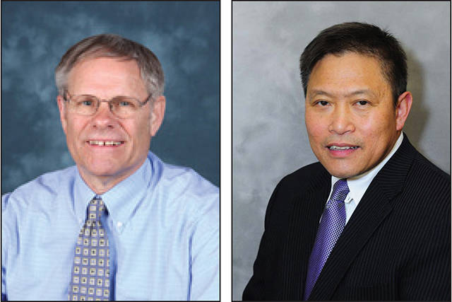 Snohomish County fire commissioners Bob Meador (left) and David Chan