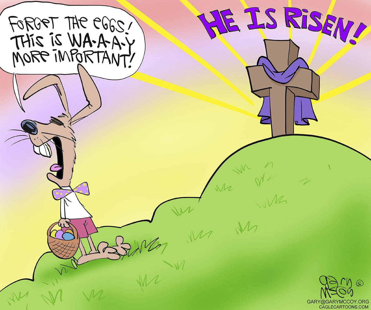 Editorial cartoons for Easter Sunday, April 16
