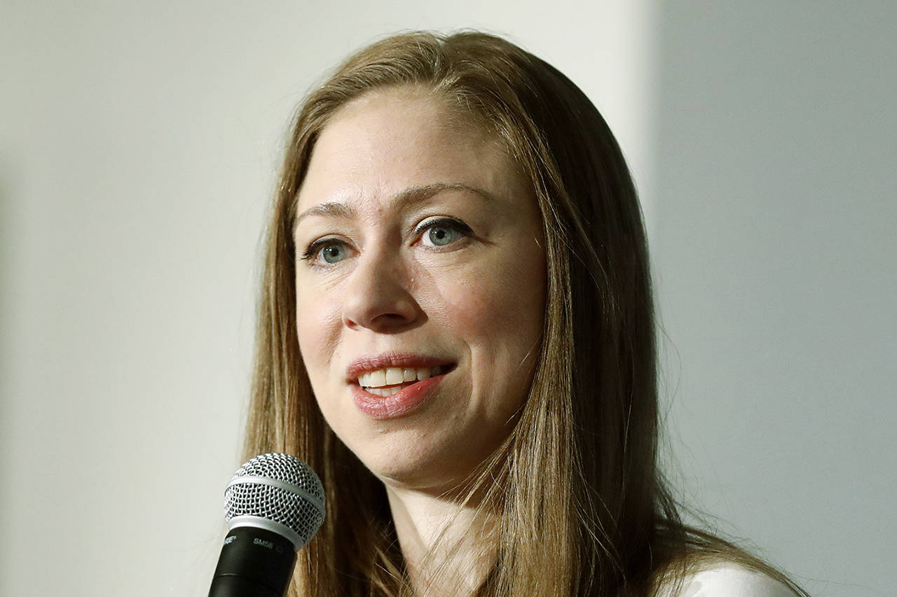 In this Oct. 2016 photo, Chelsea Clinton speaks in Cincinnati. (AP Photo/John Minchillo, File)