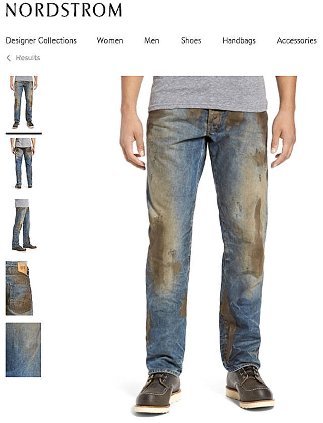 Nordstrom feels social media sting over $425 muddy jeans