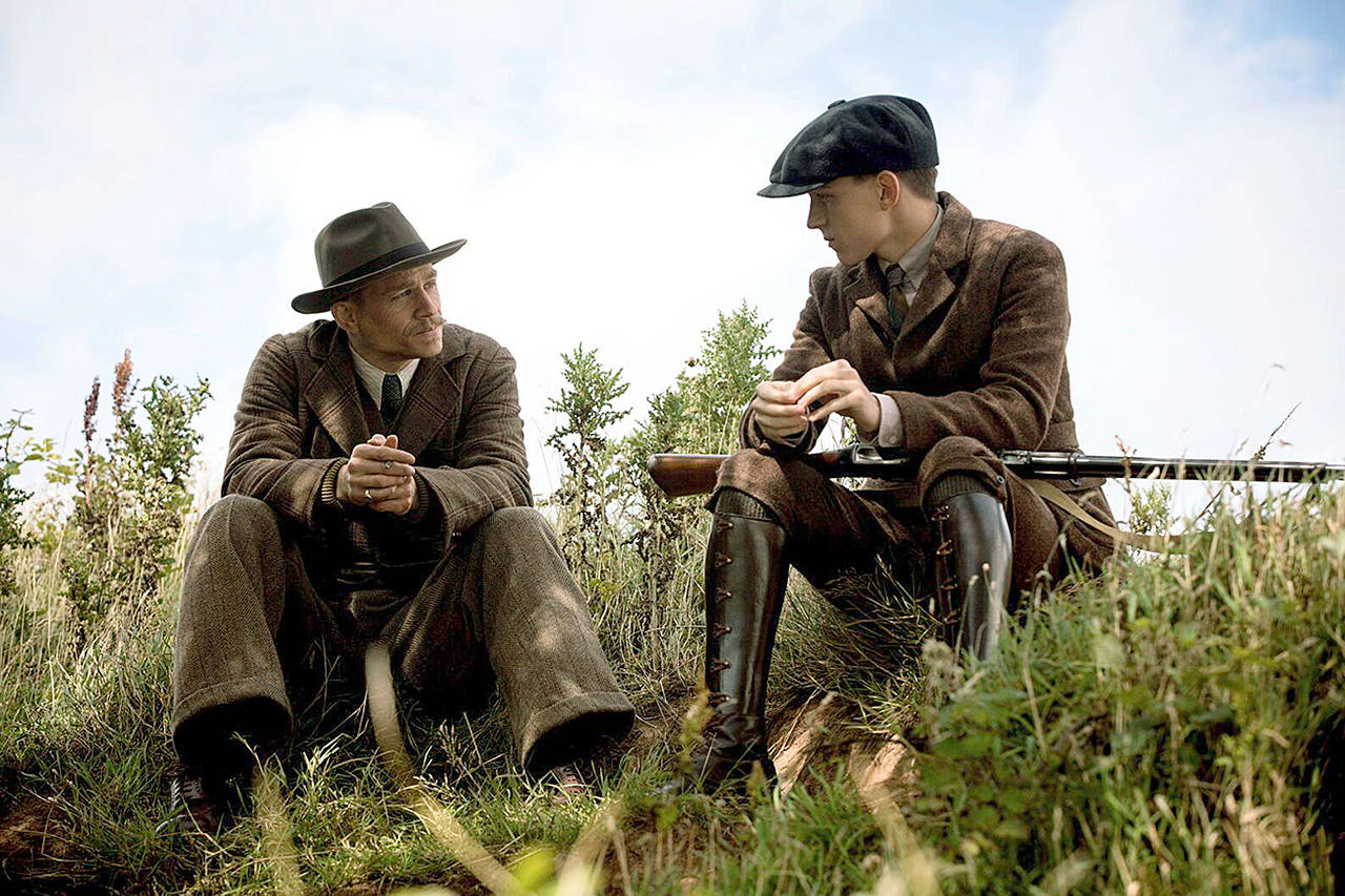 Charlie Hunnam (left) portrays British explorer Col. Percival Fawcett, who disappeared while searching for a mysterious city in the Amazon in the 1920s in “The Lost City of Z,” co-starring Tom Holland. (Amazon Studios/Bleecker Street via AP)