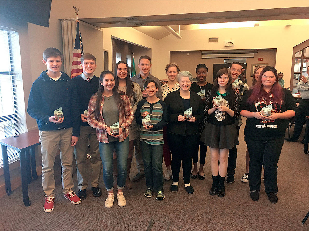 The Kiwanis Club of Snohomish recently awarded its Snohomish School District Students of the Quarter. (Contributed photo)