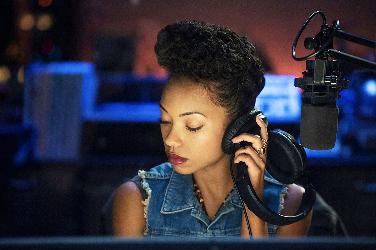 Logan Browning plays a college student who hosts a controversial show on the campus radio station in Netflix’s “Dear White People.” (Netflix)