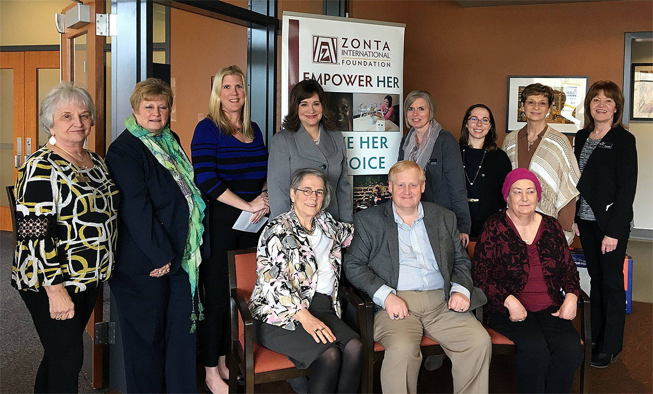 The Zonta Club of Everett on March 23 awarded grants of over $18,000 to six agencies in Snohomish County whose programs help fulfill change in women’s lives. (Contributed photo)