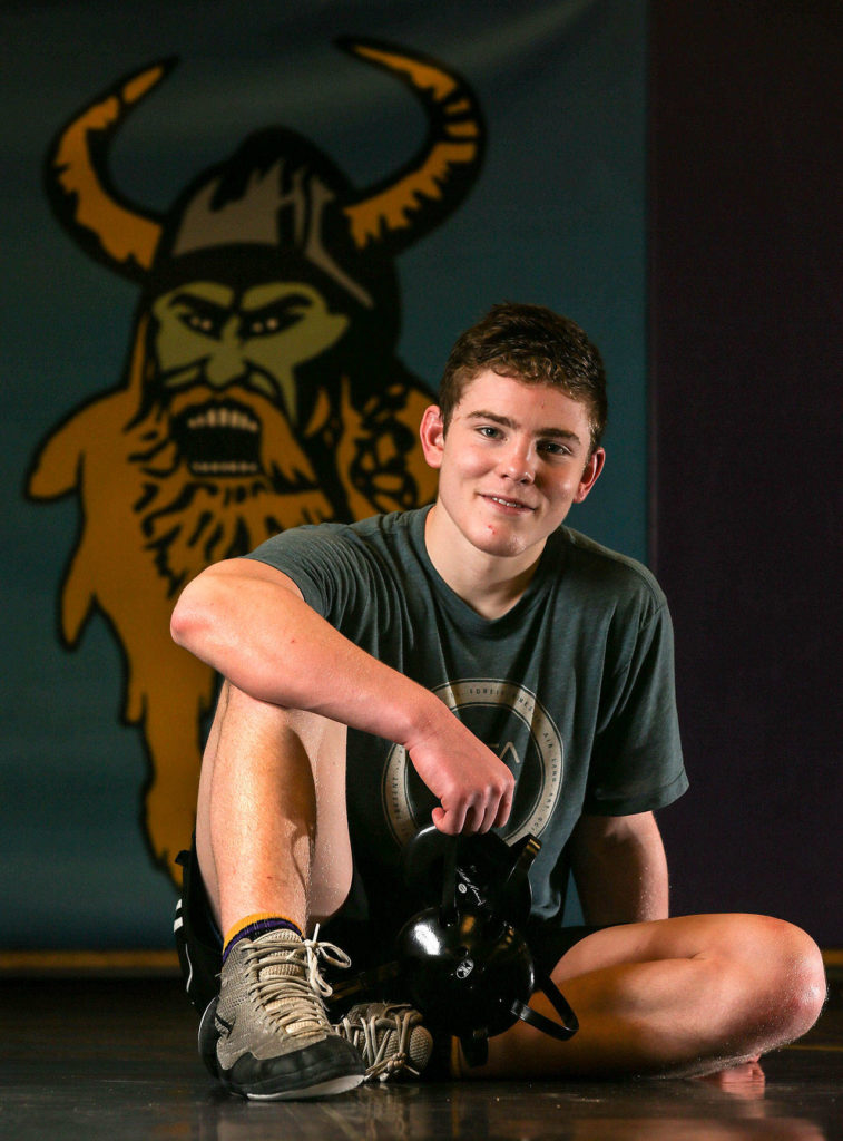 Lake Stevens wrestler Michael Soler was a finalist for The Herald’s Man of the Year in Sports for 2016. (Kevin Clark / The Herald)
