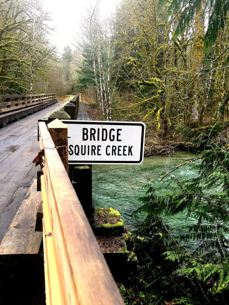 The Squire Creek bridge is a viewpoint along the Whitehorse Trail. (Aaron Swaney photo)
