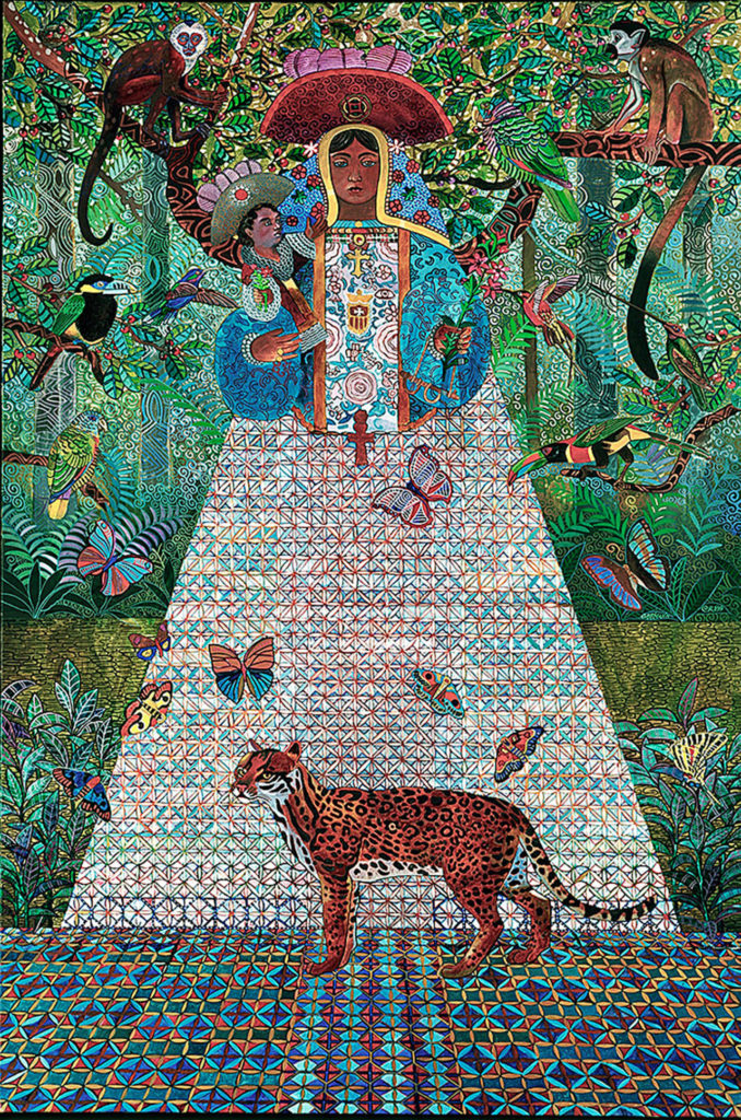 Alfredo Arreguin’s “Nuestra Señora de la Selva” (Madonna of the Jungle) is among the artist’s paintings in a small retrospective of his work opening April 27 at the Schack Art Center in Everett.
