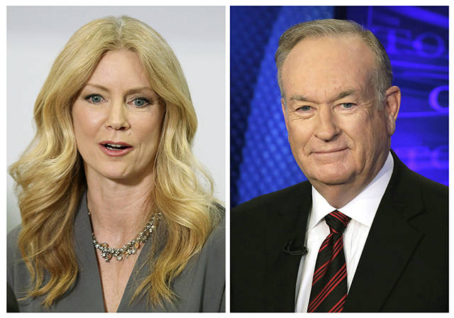 Former Fox News contributor Wendy Walsh and Fox News personality Bill O’Reilly. (AP Photos / Anthony McCartney, Richard Drew)