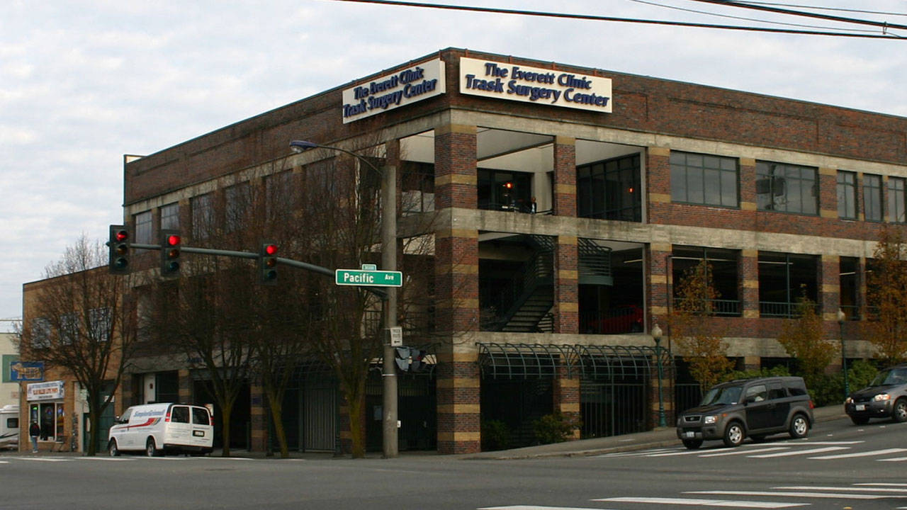 The former Trask Surgery Center at the corner of Pacifc and Rucker avenues in Everett has been suggested as a possible location for the city’s second methadone treatment center. (Herald file photo)