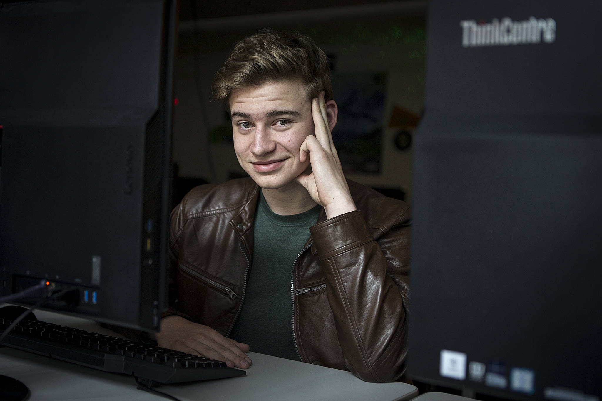 Cavelero Mid-High student Bailey Griffin has become a Certified Microsoft Manager through his many certifications of Microsoft software programs. (Ian Terry / The Herald)