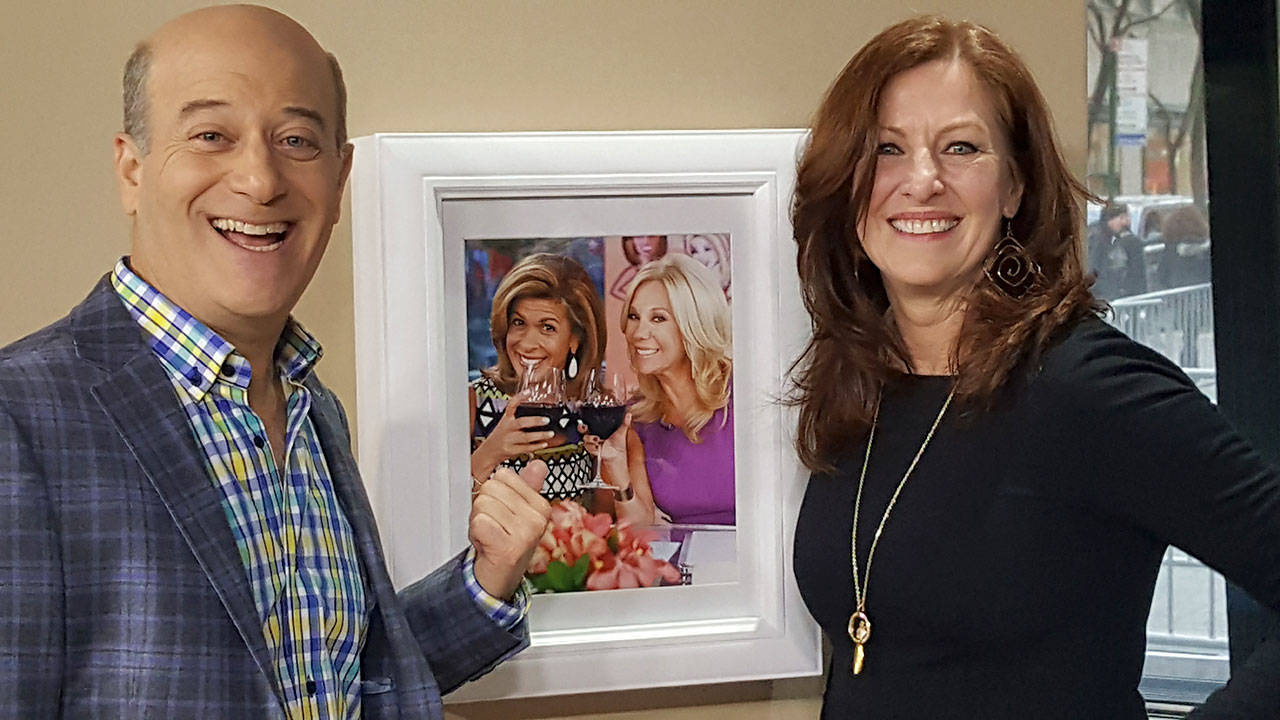 Everett teacher Johanna Paige Hilde meets with Gadget Nation’s Seth Greenberg during a taping of the “Today” show” in Feburary. (Contributed photo)