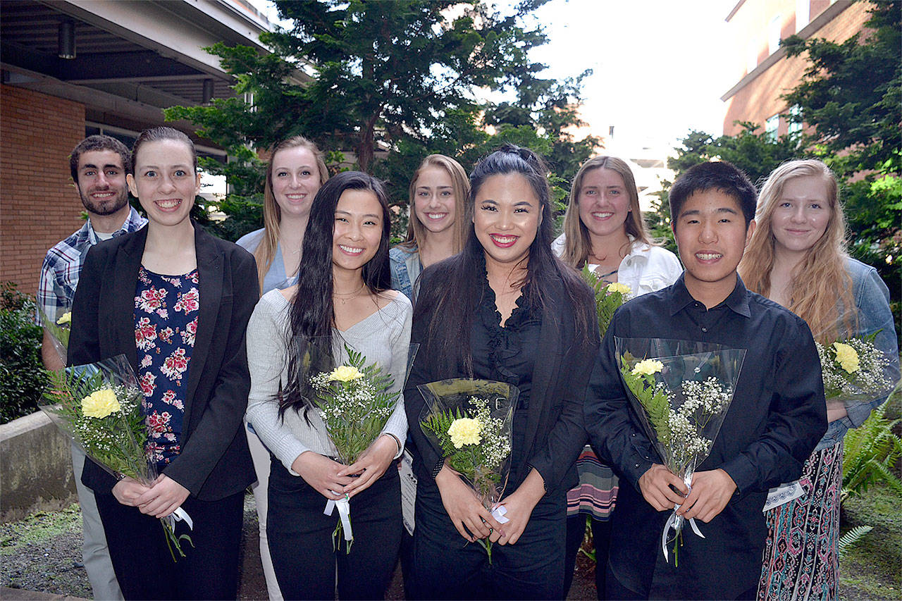 Ten $2,000 scholarships were awarded May 9 at the Providence General Children’s Association annual meeting to (from left, back row) Adam Alayli, Frankie Perry, Abbey Brandt, Siena Utt, Noelle Phillips, (front row) Mackenzi Chapman, Jenny Tan, Malea Rae Oliveria and Matthew Wang. Not pictured is Christina Boyce. (Contributed photo)