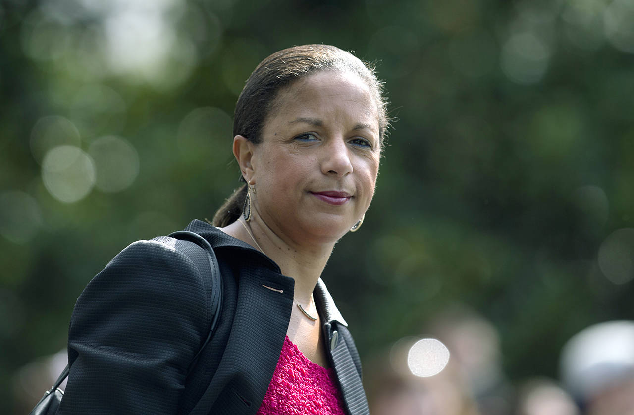 In this 2016 photo, National Security Adviser Susan Rice walks on the South Lawn of the White House in Washington. (AP Photo/Carolyn Kaster, File)