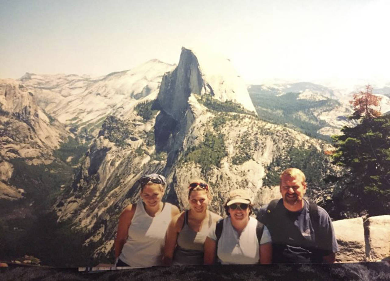 L-R: Caitlin Dowd, Analeise Dowd, Susan Hall-Dowd and Richard Dowd on a family hike at Yosemite. (Analeise Dowd)
