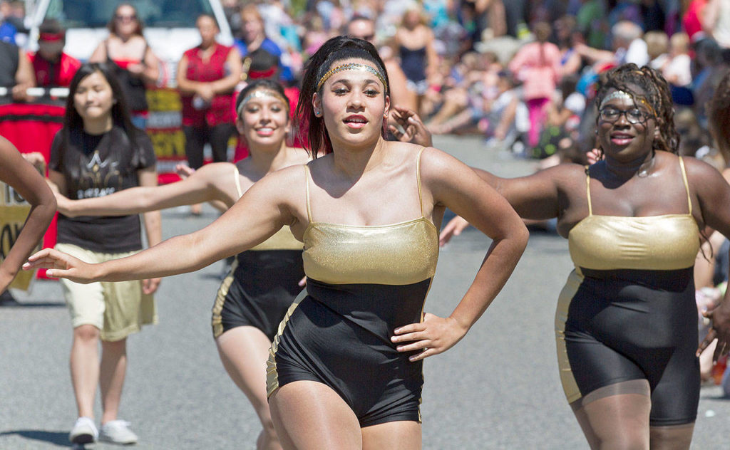 Members of the Royalettes Dance Team perform during the 2014 Lake Stevens Aquafest. The festival returns this year July 28-30. (Herald file photo)
