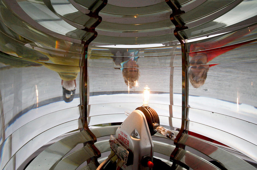 People tour the Mukilteo Lighthouse at the Mukilteo Lighthouse Festival in 2009. The event is set for Sept. 8-10 at Lighthouse Park. (Herald file photo)
