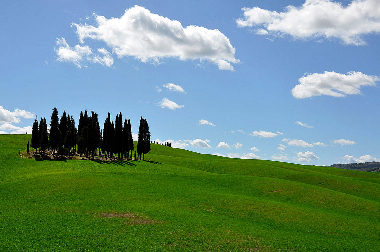 The Tuscan countryside is a confection of green hills and blue sky. (Rick Steves&rsquo; Europe)
